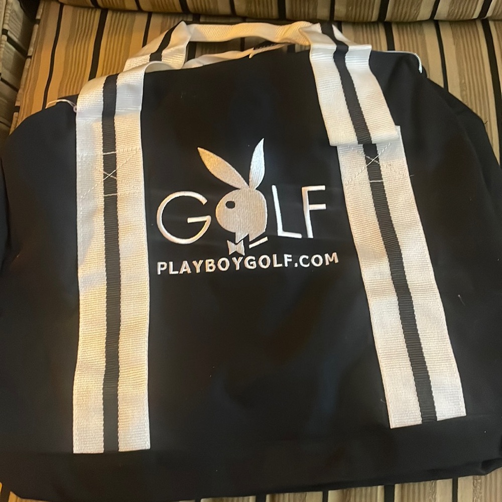 Playboy Bags | Black Playboy Golf Duffel Bag | Color: Black/White | Size: os